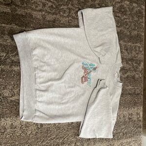Jerzees Light Gray Sweatshirt with Colorful Hockey Graphic